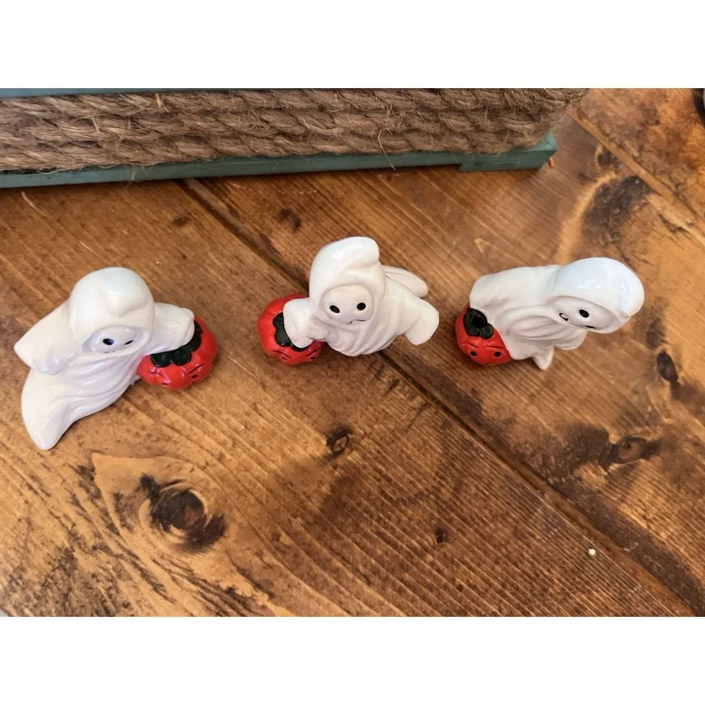(2) Vintage George Good Ghost Halloween Jack O Lanterns 3
